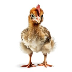 Fototapeta premium Baby Rooster isolated on white (generative AI)