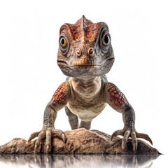 Obraz premium Baby Dinosaur isolated on white (generative AI)