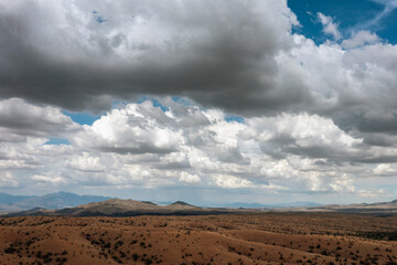 Dramatic clouds over an open wilderness area in Arizona.