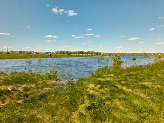 Spring water spill in the fields