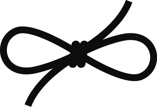 String bow vector line icon