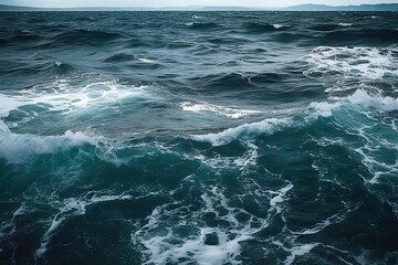 Fototapeta premium wave breaking on the beach- Ai