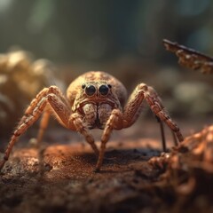 Spider in natural habitat (generative AI)
