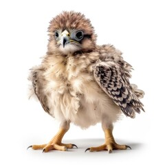 Fototapeta premium Baby Hawk isolated on white (generative AI)