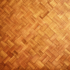 Woven deep wooden planked floor wallpaper 