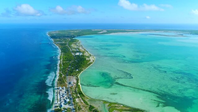Christmas island kiribati tarawa aerial