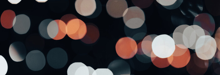 Colorful bokeh on black