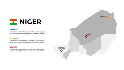 Niger detailed map