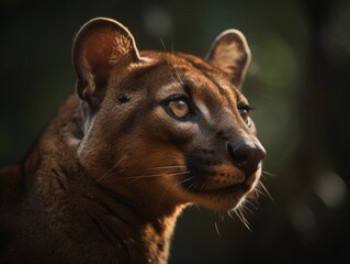 Elusive Fossa Captured in Madagascar AI Generated Generative AI