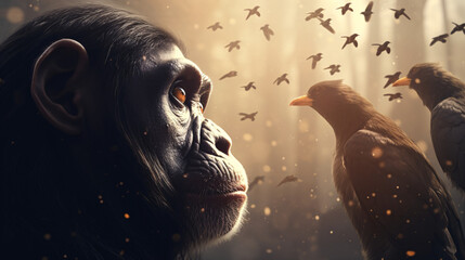 Bridging the Gap - A World Where Humans Communicate with Animals very close connected, generative AI