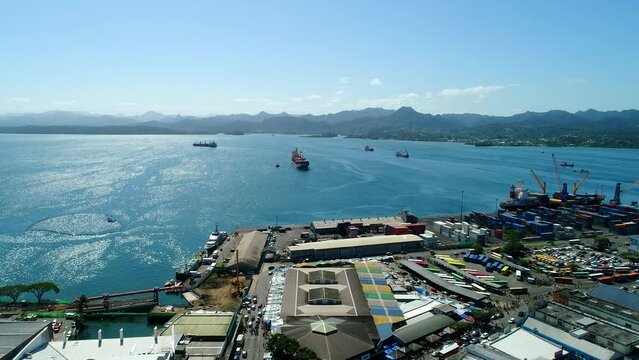 south pacific island fiji aerial film