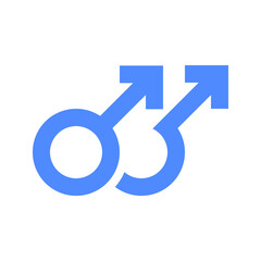 Blue gay symbol in vector art