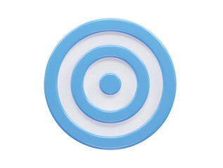 Target icon 3d rendering vector illustration transparent element 