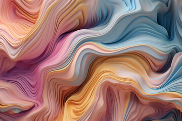 An impressive 3d artwork in the form of colors. AI generative