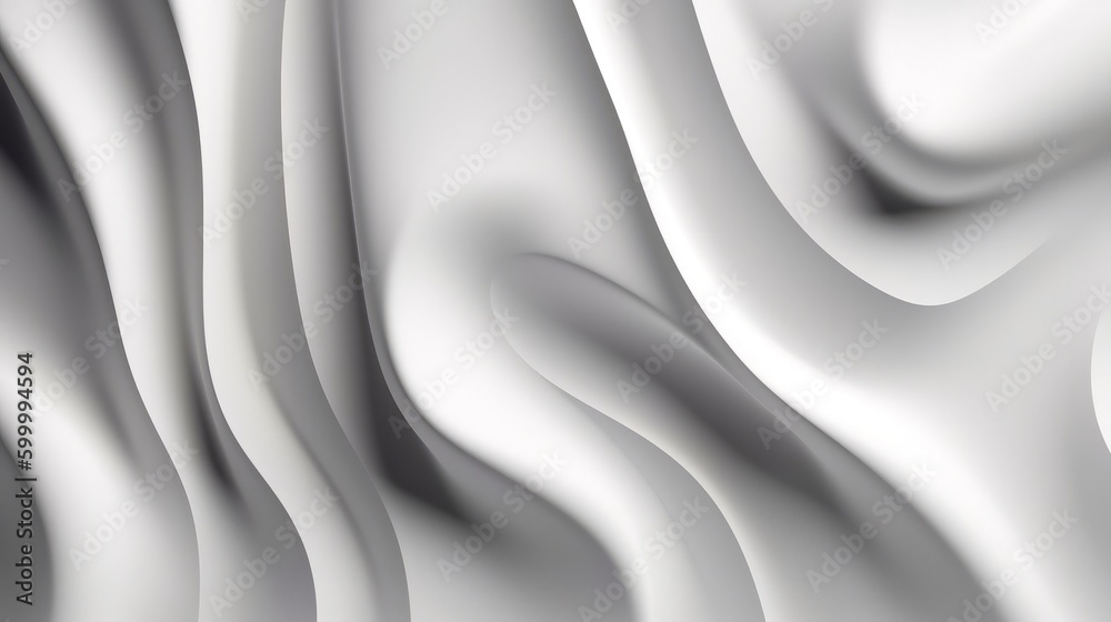 Poster An abstract white background with wavy lines. Generative ai