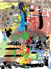 Colorful digital abstract art illustration 