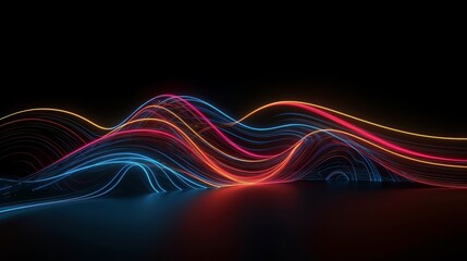 Fototapeta premium A mesmerizing wave of light captured through long exposure. Generative ai