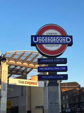 Uxbridge Underground Station entrance in London, England