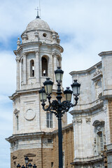 Fototapeta na wymiar Cadiz cathedral in city center in Cadiz, Spain on April 30, 2023