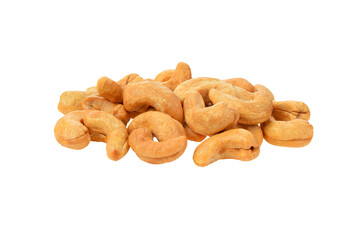 Close up  cashew nuts   on  trasparent png