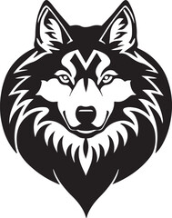 Gorgeous and powerful wolf emblem art vector
