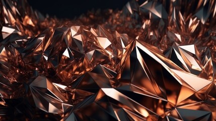 Shiny metallic objects suspended in mid-air, creating a mesmerizing visual effect. Generative ai