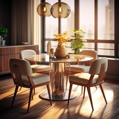 A eye catching dining room