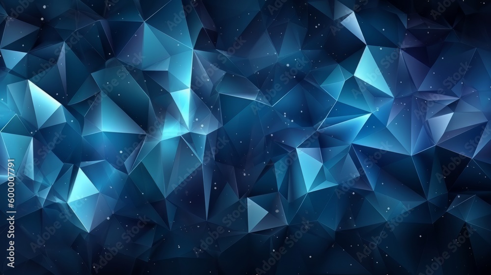 Poster An abstract blue background with geometric shapes. Generative ai