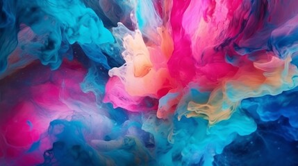 A vibrant and colorful abstract substance up close. Generative ai