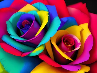 Fototapeta na wymiar beautiful colorful background with roses