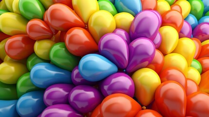 Fototapeta na wymiar Heart-shaped balloons in various colors and sizes. Generative ai