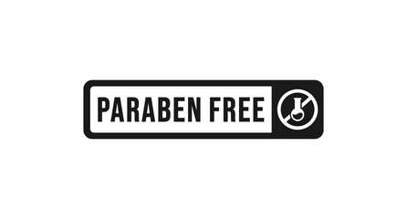 Fototapeta na wymiar Parabens free label or paraben free mark vector isolated in flat style. Best paraben free label for product packaging design element. Simple Parabens free mark vector isolated.