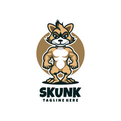skunk logo design mascot cartoon