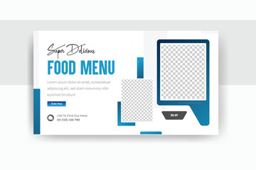 Super delicious food menu YouTube thumbnail design 