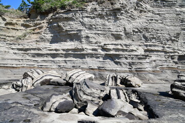 勝浦守谷海岸の地層