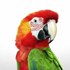 Obraz premium parrot bird, white background