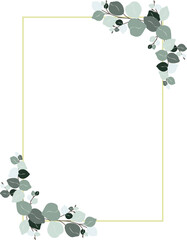 Eucalyptus frame vector 