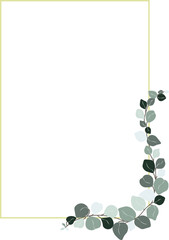Eucalyptus frame vector 