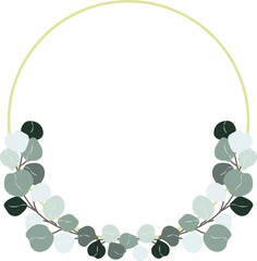 Eucalyptus frame vector 