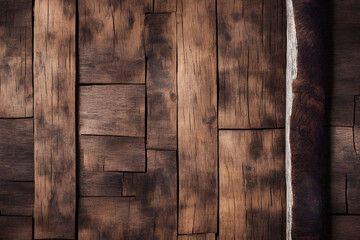 Close up of vintage old wooden floor
