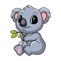 Koala Bear With Green Leaves