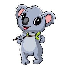 Koala Bear With Green Leaves