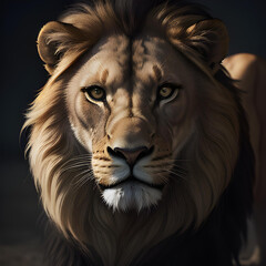 Majestic Lion Portrait - An Exquisite and Detailed Close-up