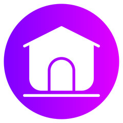 Dog house gradient icon