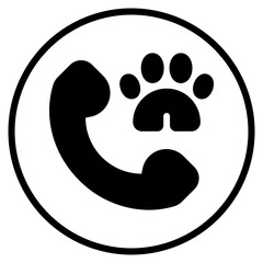 call center glyph icon