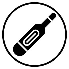 thermometer glyph icon