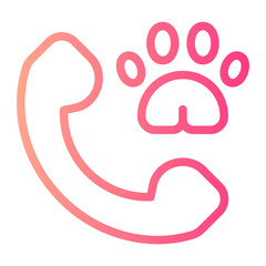 Fototapeta premium call center gradient icon