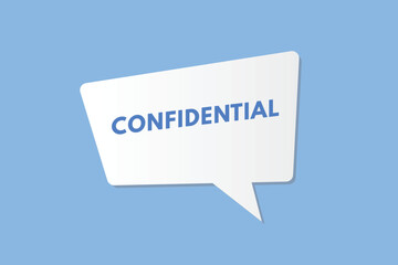 Confidential text Button. Confidential Sign Icon Label Sticker Web Buttons