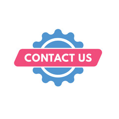 Contact Us text Button. Contact Us Sign Icon Label Sticker Web Buttons