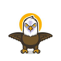 Eagle mascot cartoon